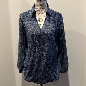 Cute sheer blue top size medium